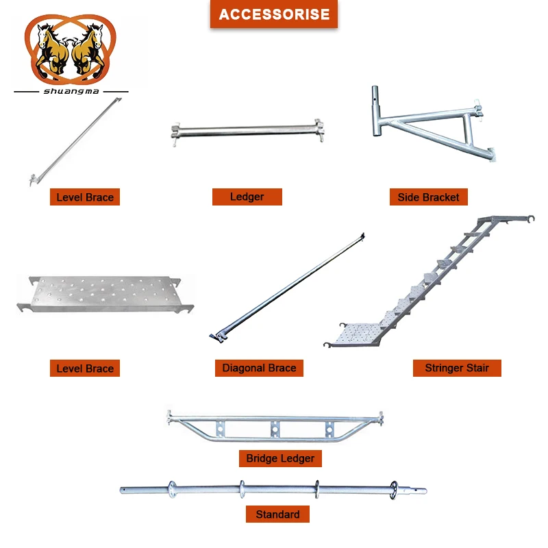 echafaudage multidirectionnel steel ringlock scaffolding system construction building galvanized ring lock scaffold