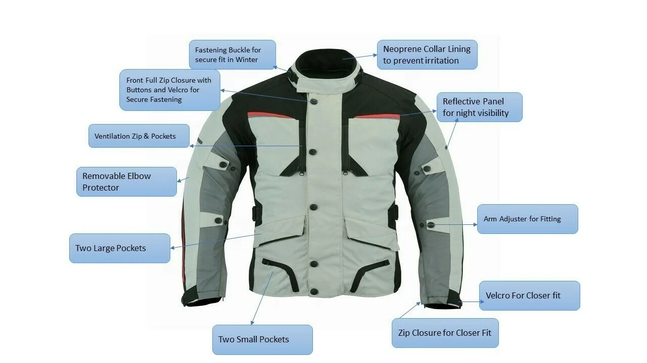 High Quality Womens Motorcycle Jacket New Style Mens Motorbike Motorcycle Long Jacket Textile Waterproof Off White