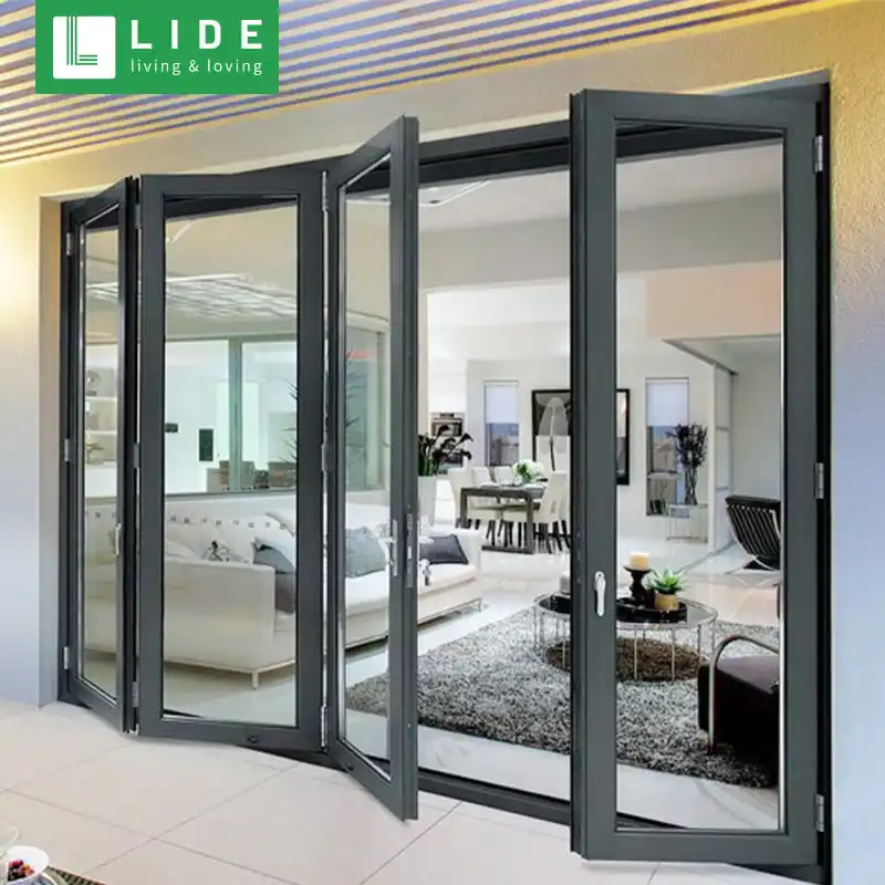 polycarbonate folding door pvc folding sliding door system