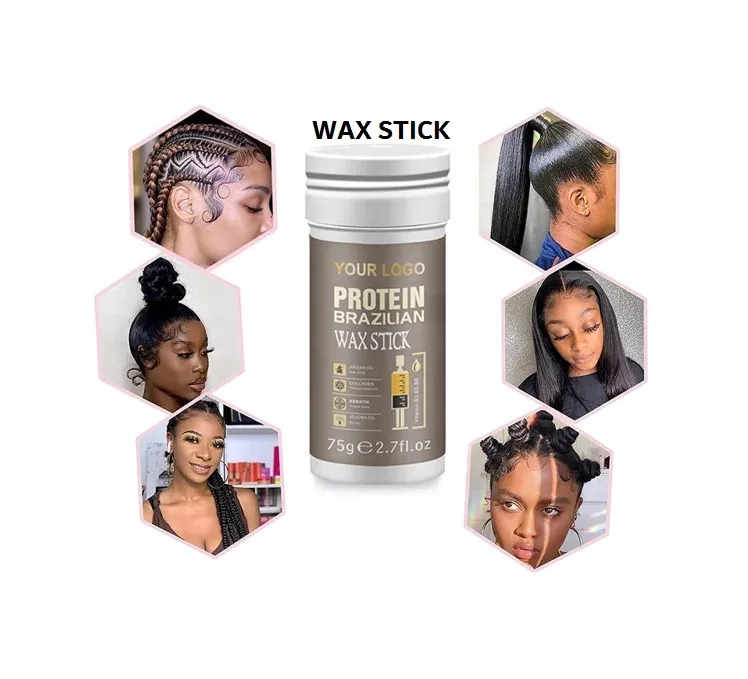 Private Label All Natural Ingredients Contains Minerals Avocado and Beeswax 75g Edge Control Protein IKT Hair Pomade Wax Stick