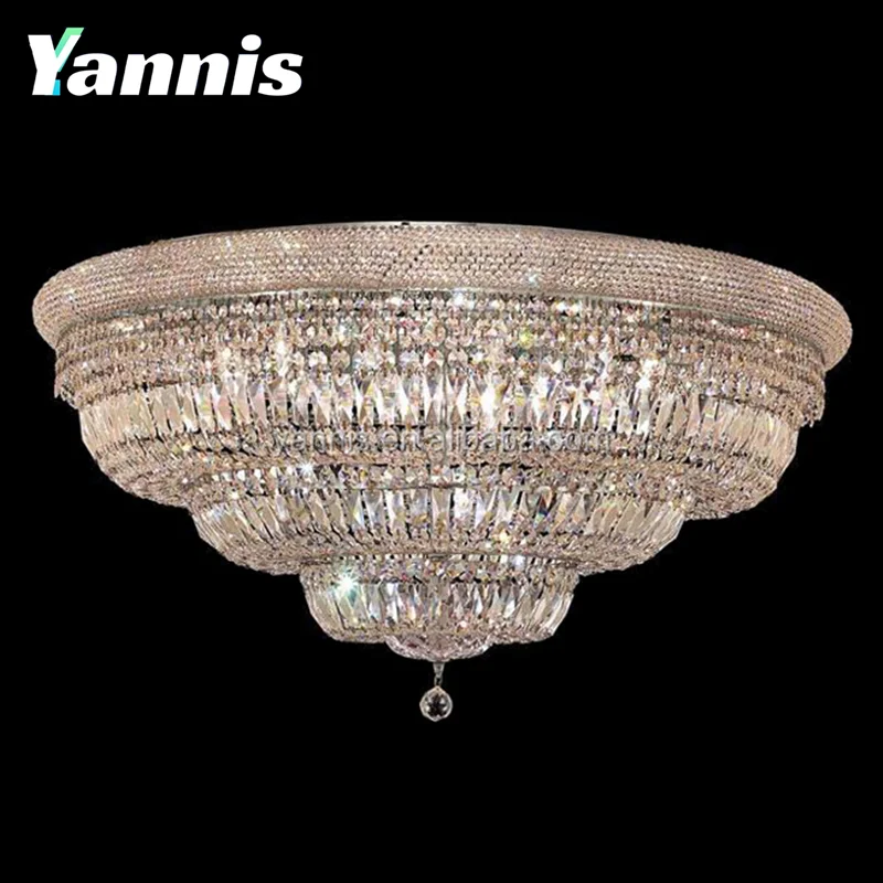 Modern  Empire  K9 Crystal Remote Control Indoor Living Room Decorative LED Ceiling Lights Lamp