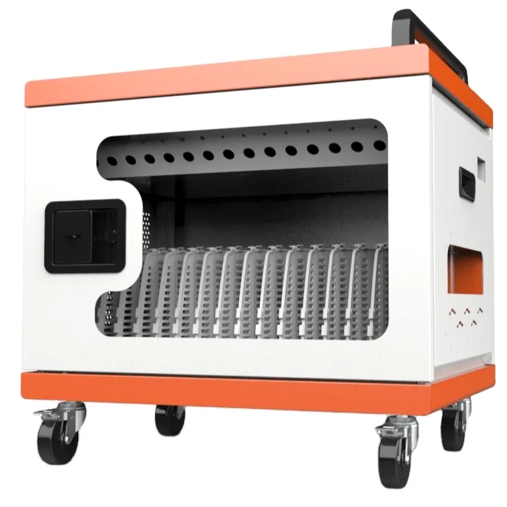 SPCC 16 ports AC charging cart with aluminum-alloy frame for school used for chromebook in school