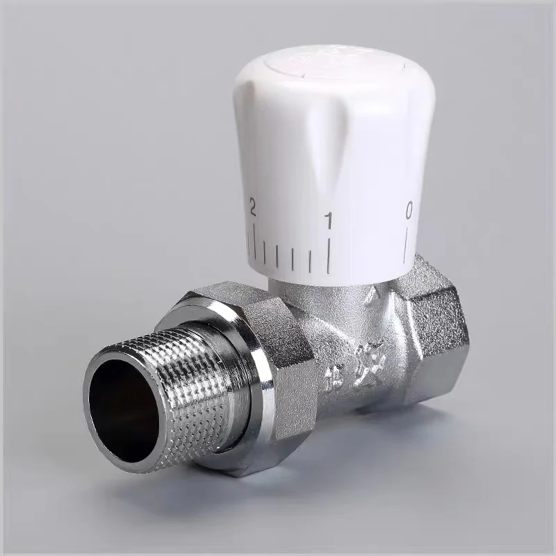 Brass radiator drain valve water pressure thermostatic radiator valve