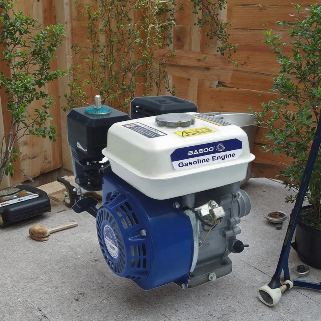 New Used 212cc Gasoline Engine Go Kart 6HP Petrol Garden Tool Recoil Start Pump Gearbox Core Components Machinery Boat