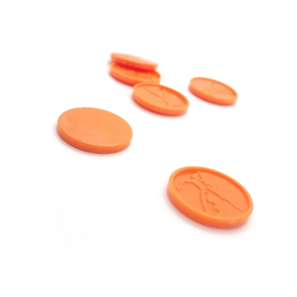 New Arrival Plastic Ocean Red Custom Festival Embossed Drink Token Coin