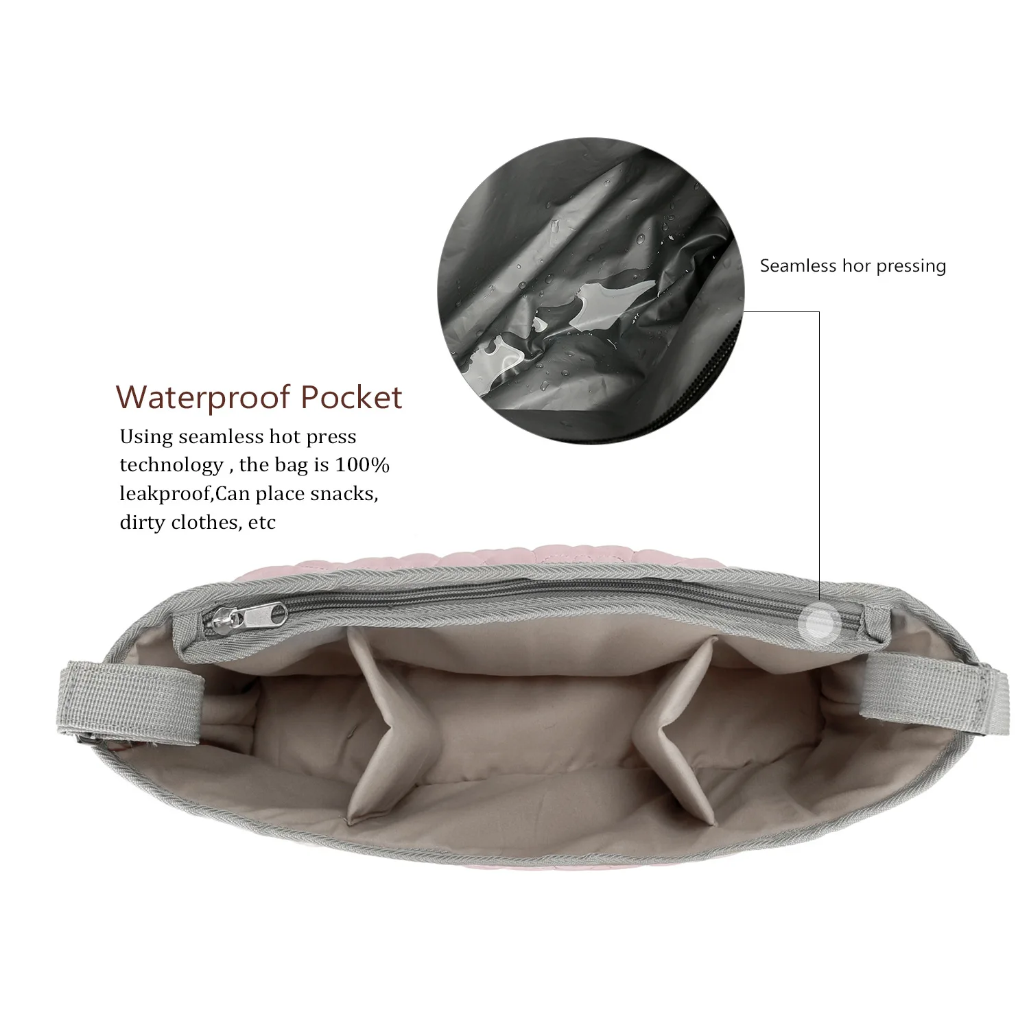 Waterproof Custom Logo Baby Stroller Organizer Storage Diaper Bag Hanging for Mommy Mother with Bottle Compartments Infant Care