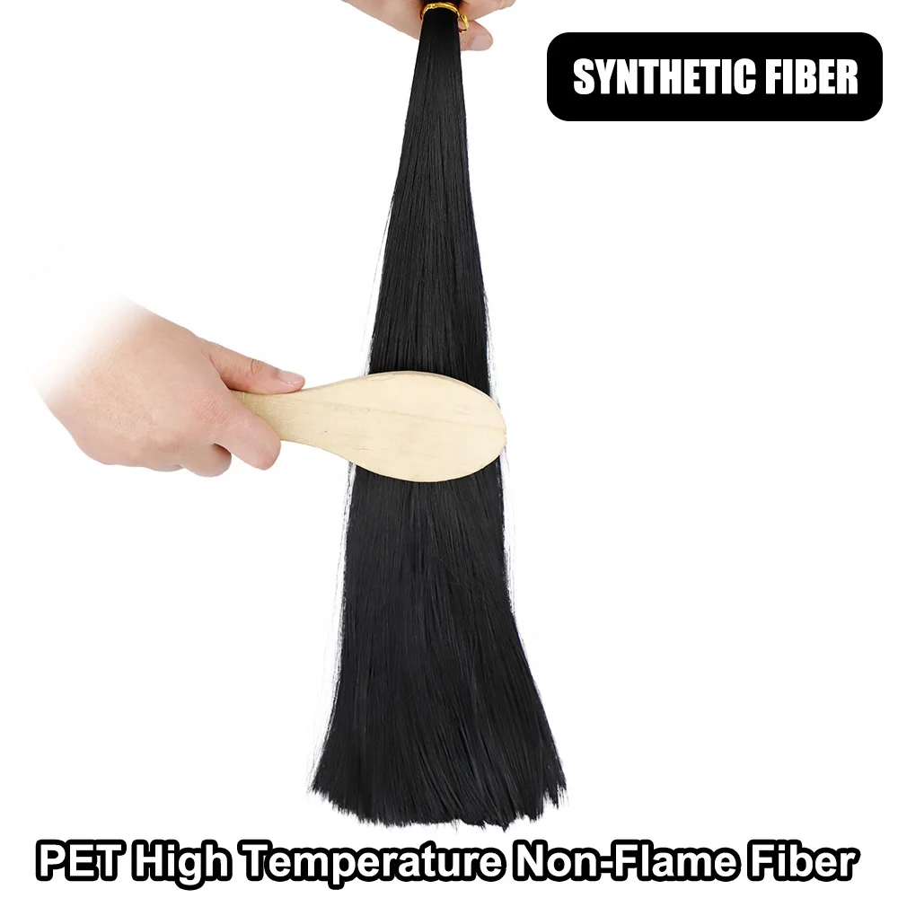 
PET High imitation human hair full extinction Heat Resistant Flaming Fiber Synthetic hair pet fiber 