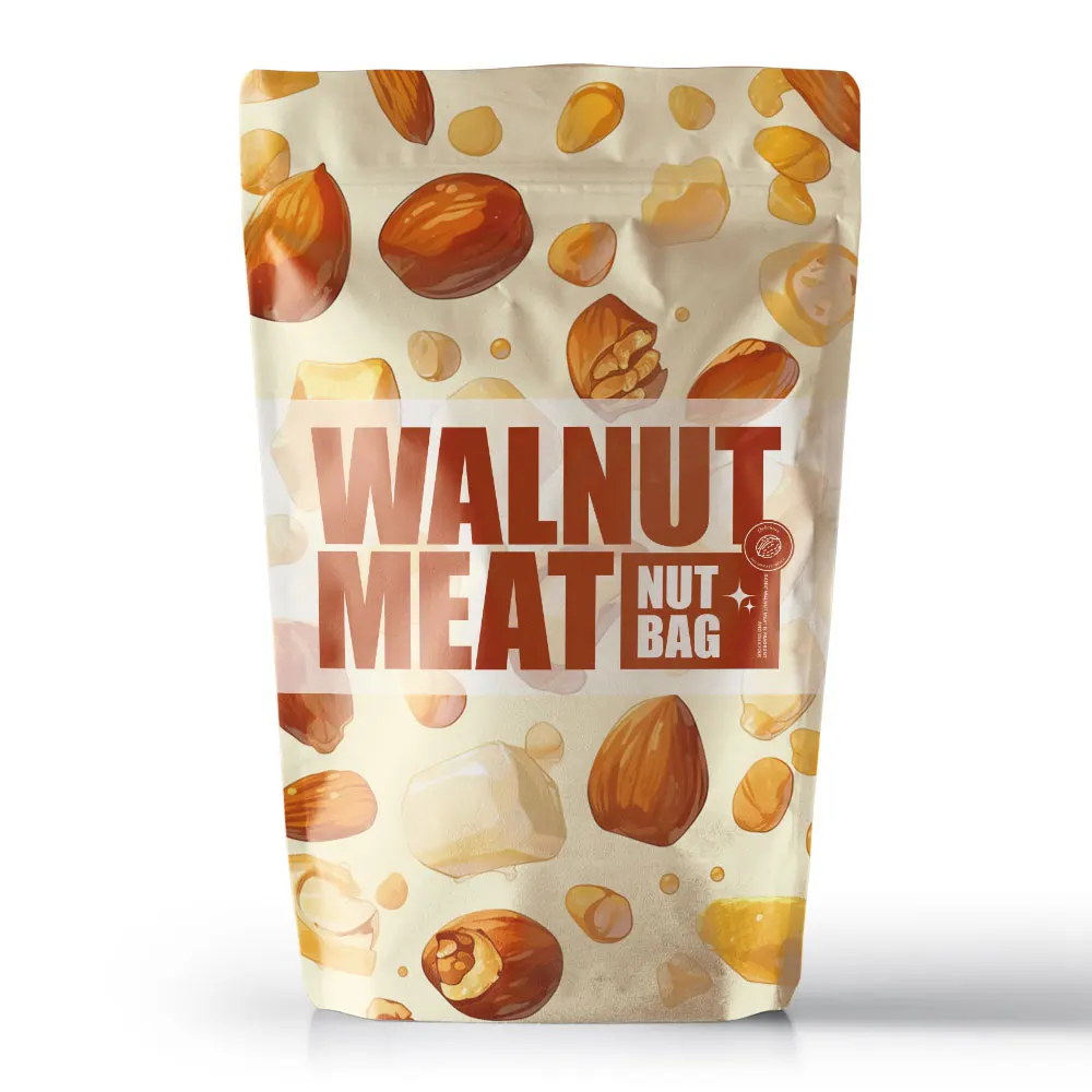 Custom aluminum foil stand up  packing pouch roasted nuts seed food packaging mylar bags for dried fruit snacks with zipper