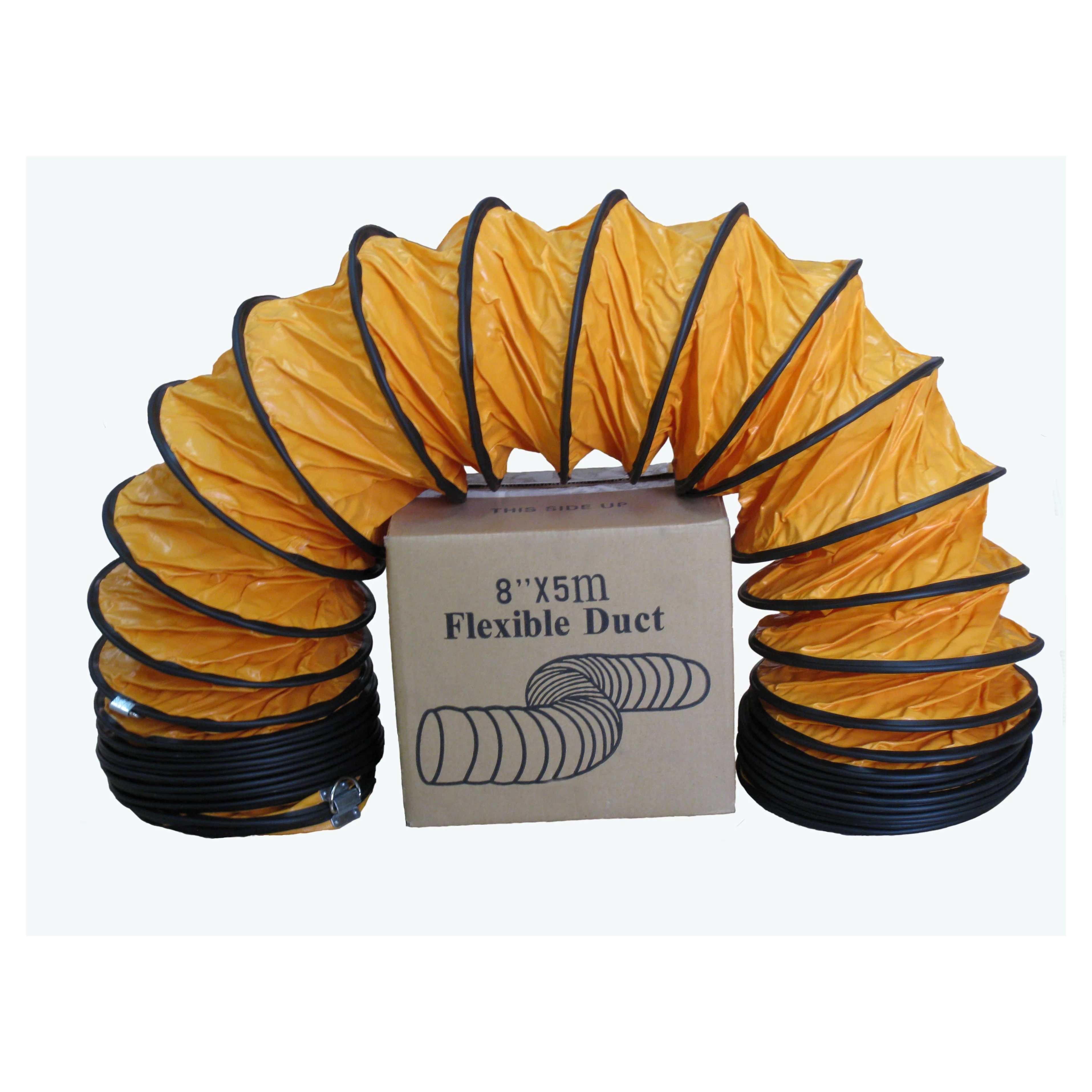 Yellow color flexible ventilation blower duct hose