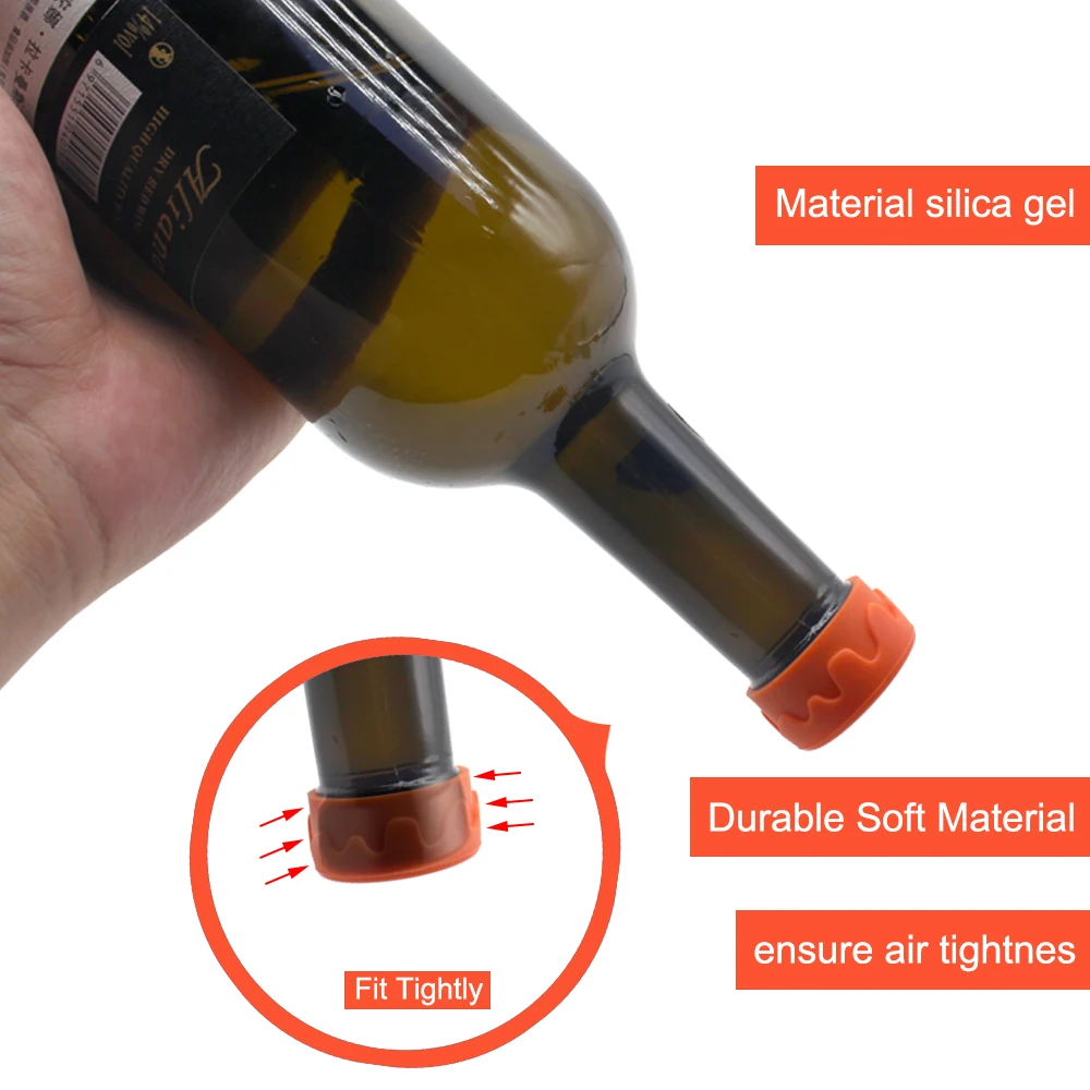 Factory Wholesale Attractive Price Silicone Bottle Cover For Wine Beer Beverage