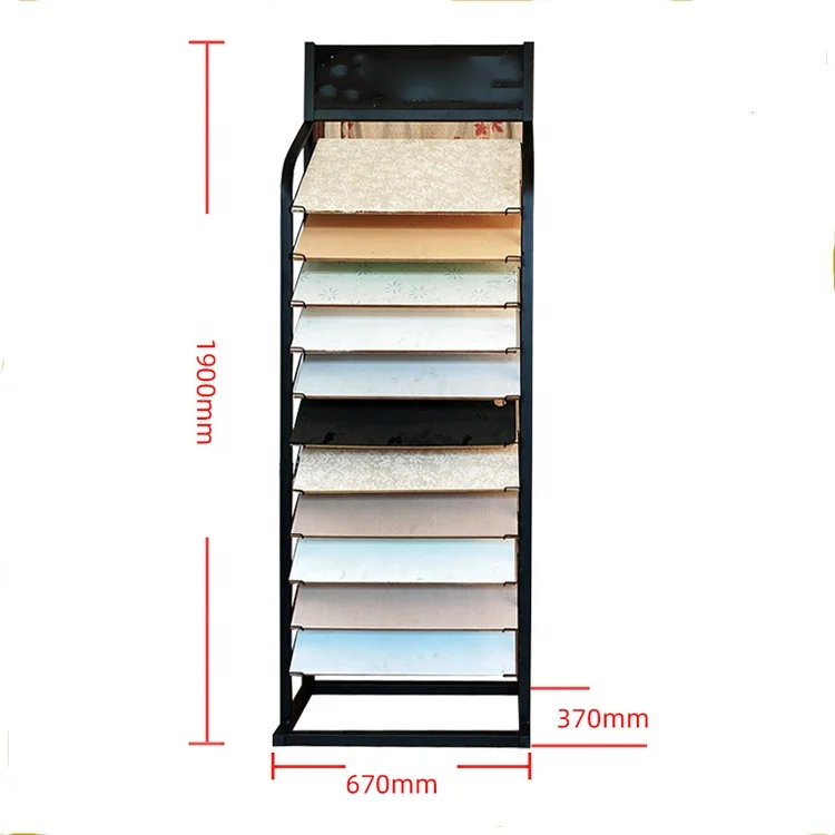 hot sale customized Design showroom stone quartz Tile display rack carpet display rack stand