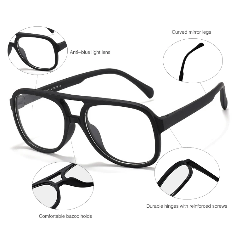 F8323 Boys anti blue light pilot eywear fashion kids TR90 frames eyeglasses custom logo frames for eye glasses wholesale