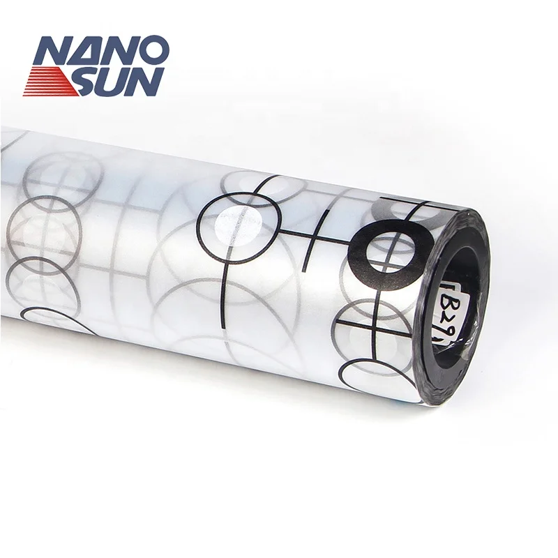 High Production Anti Scratch Glass Privacy Film Roll Of Frosted Pattern Window Film