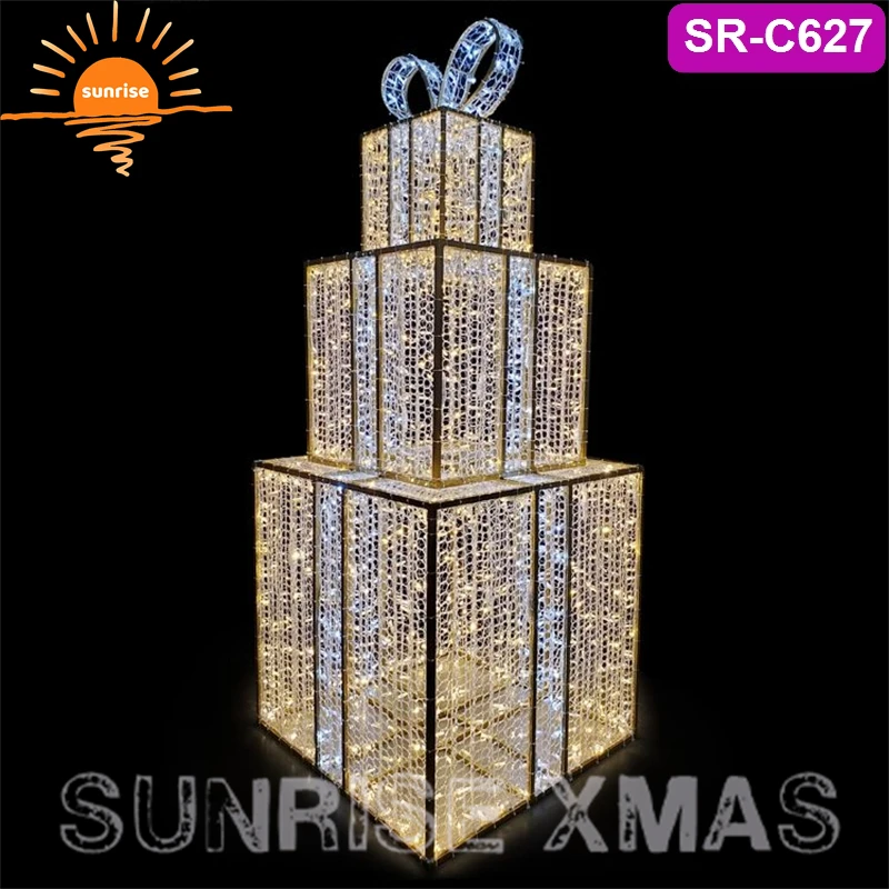 2023 Newest Christmas decorations outdoor Gift Boxes Motif Lights for holiday decorate IP 65 waterproof