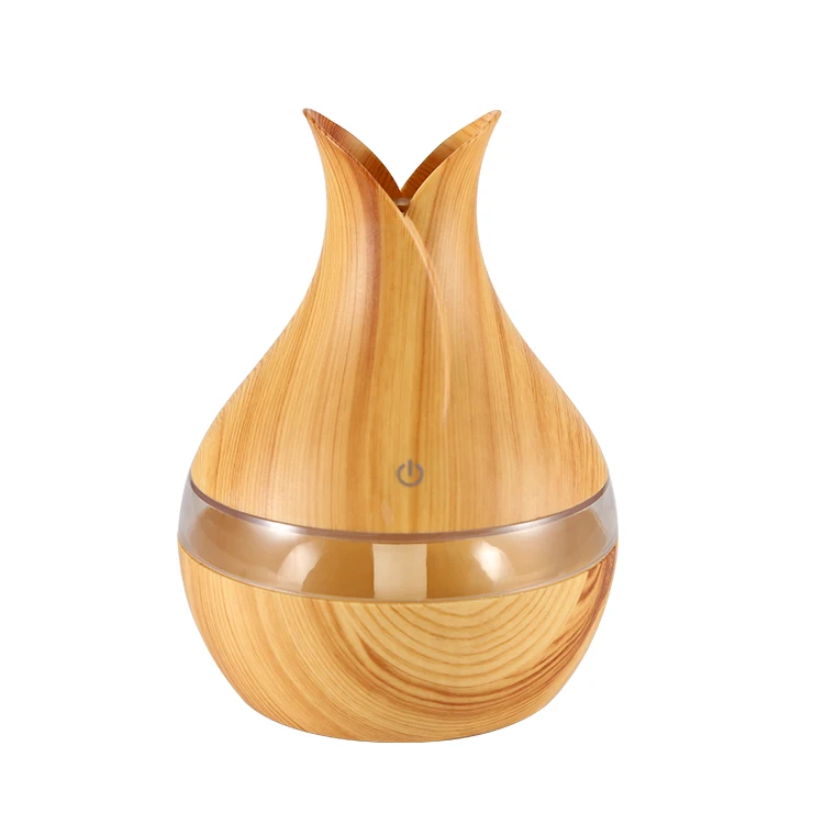 300ml USB Essential Oil Ultrasonic Air Humidifier Wood Grain LED Lights aroma diffuser for home