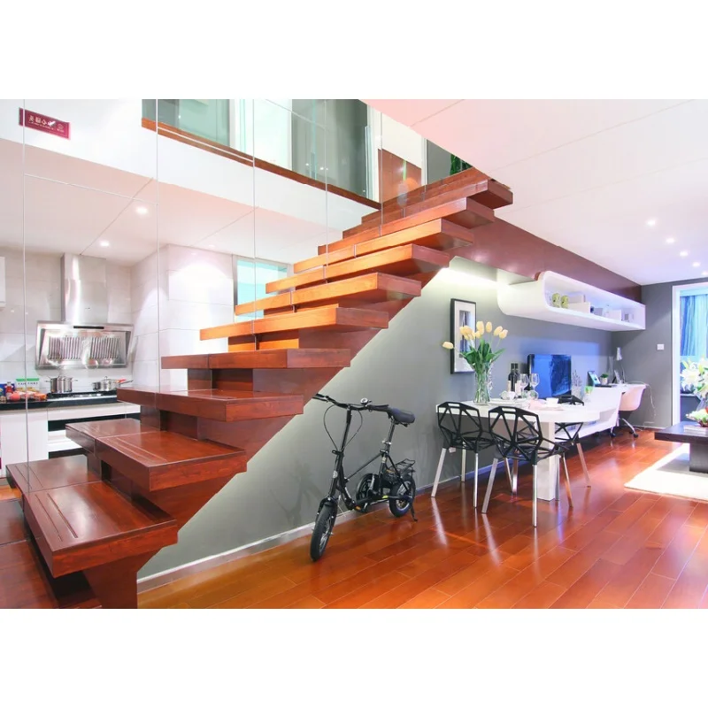 CBMmart Foshan Factory Prefabricated Modern Luxury Indoor Metal Stairs Customized Mono Stringer Straight Staircase Design