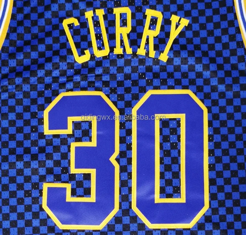 Stephen Curry Best Quality Stitched Checkerboard Jersey