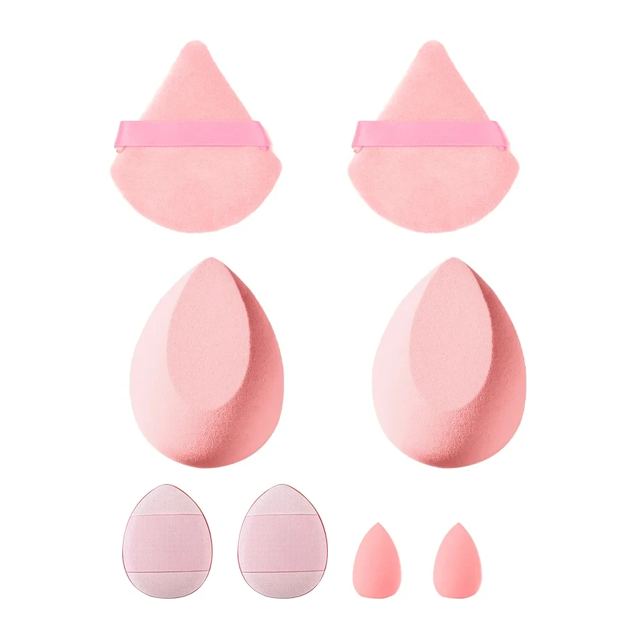 Portable Travel 8 pieces Multi-size Makeup Puff Sponge Combination Wet and Dry Dual Use Suitable for Daily Use and Beginners