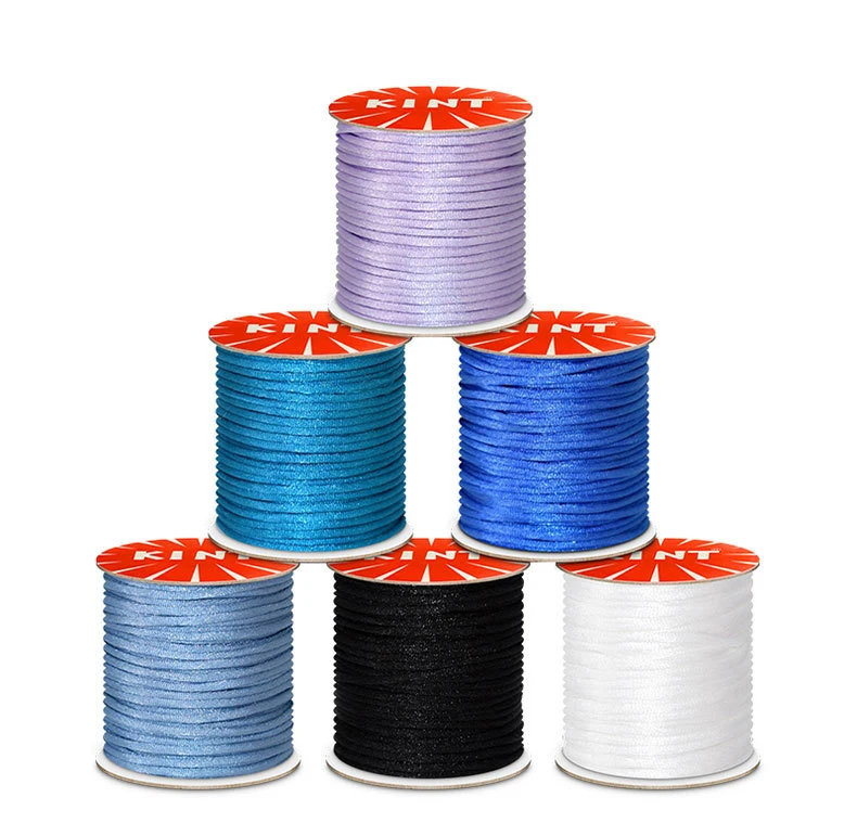High Quality No.5/6/7 Korean Silk Thread 1.5/2.0/2.5mm 50g Round Nylon Thread For Woven Chinese Knot Bracelet Making Weaving