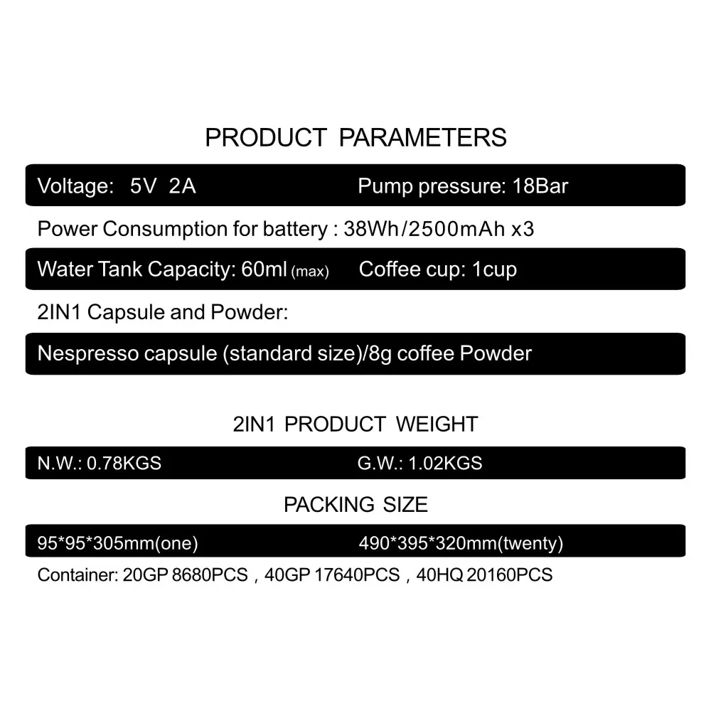 2024 portable coffee machine new design mini heating function with battery espresso machine for office for outdoor