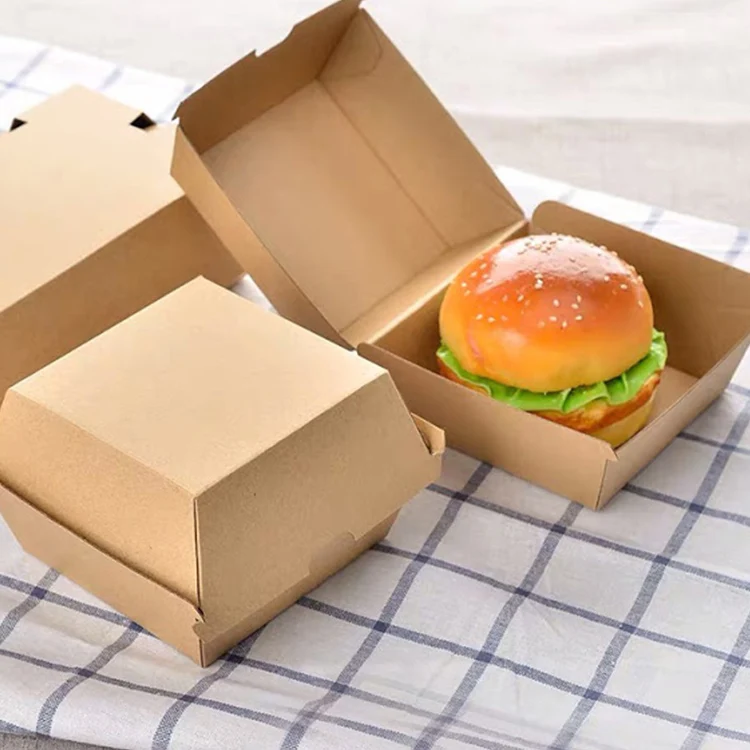 Food Grade Eco-Friendly Disposable Easy Takeaway Fast Food Cardboard Take Away Food Packaging Lunch Boxes For Restaurant Paper