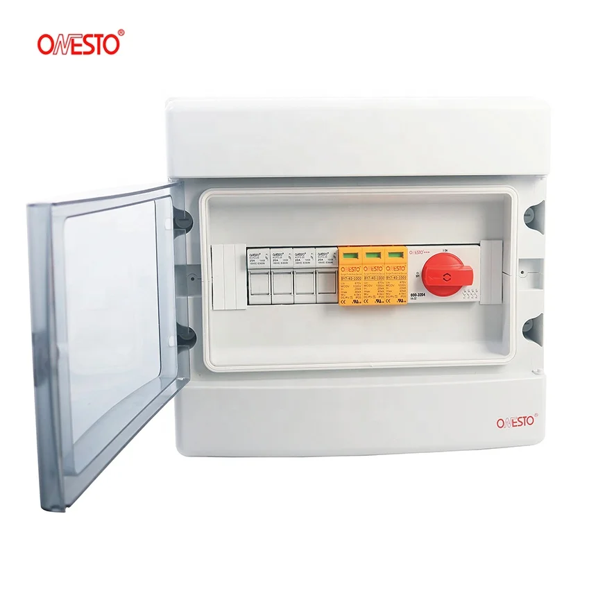 PV Solar Box String Box 2 in 1 out for PV System with Fuse 1000VDC 25A Combiner Box