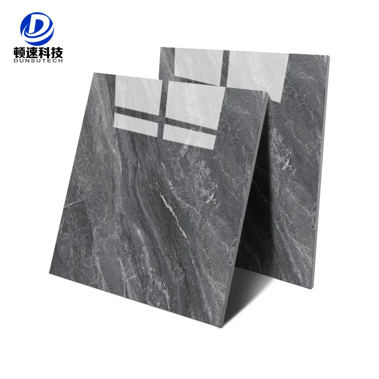 Dark grey 600 x 1200 mm infinite continuous glazed marble look floor tile wholesale cheap polished porcelain stoneware tile slab