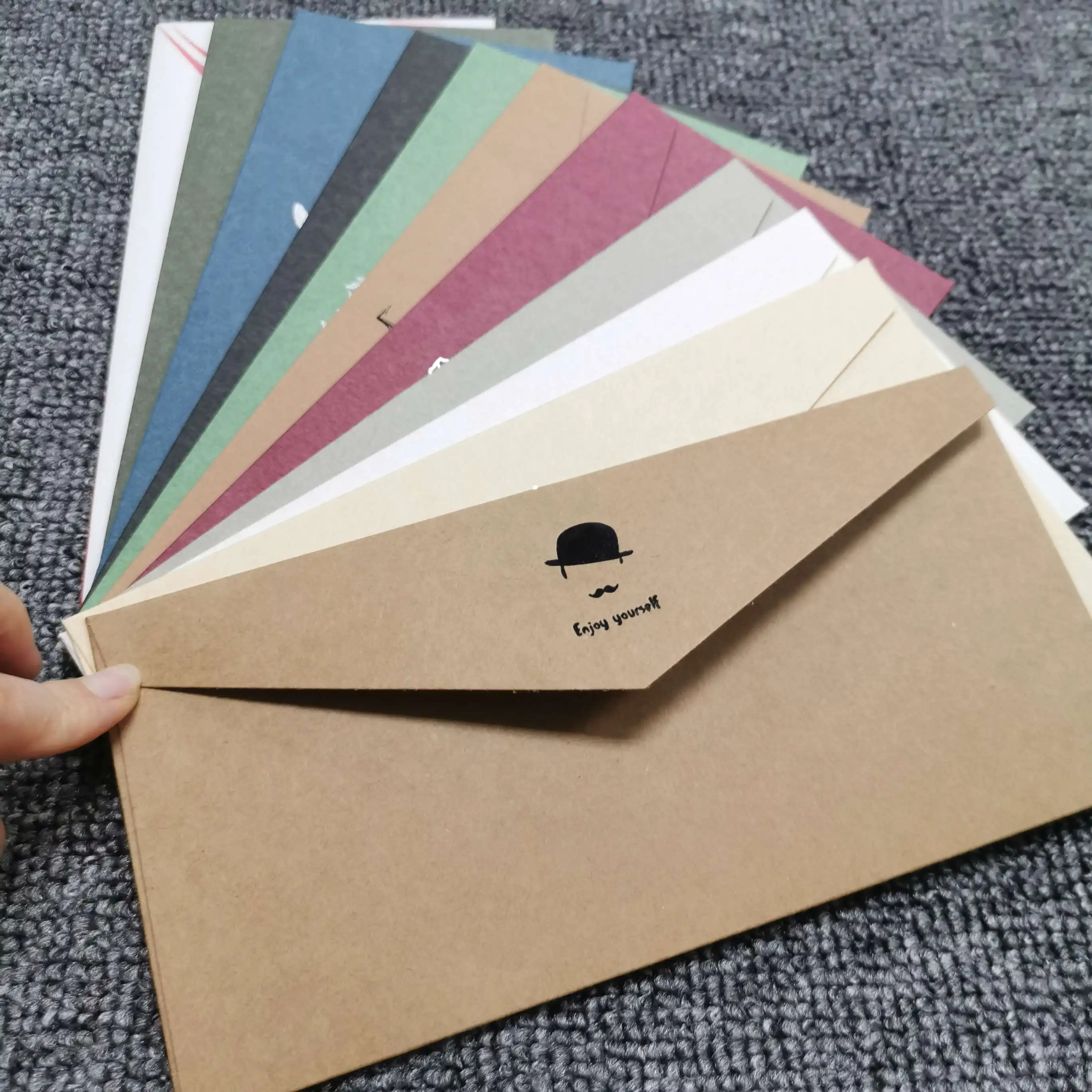 Custom Reusable Greeting Cards Packing Envelopes with Own Design