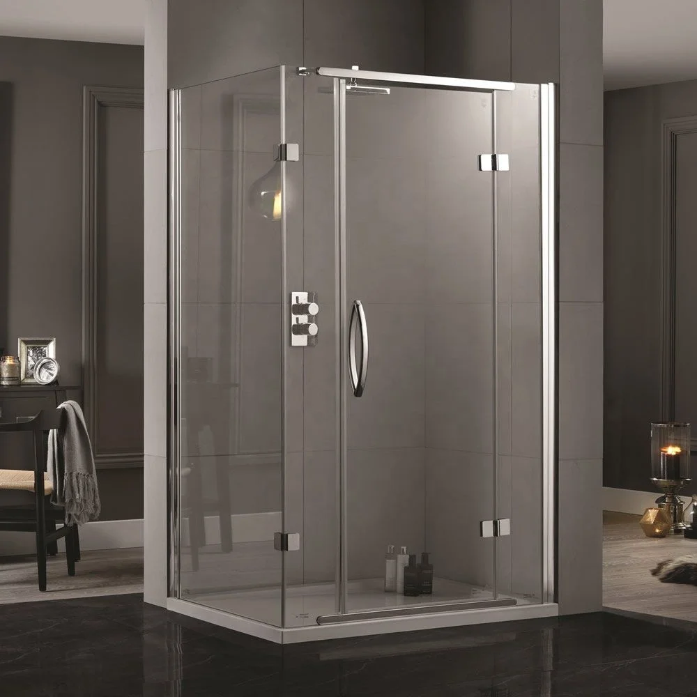 Modern Glass Bathroom Stand Shower Room with Sliding Door Frameless and Square Appearance for Hotels on Clear Sale