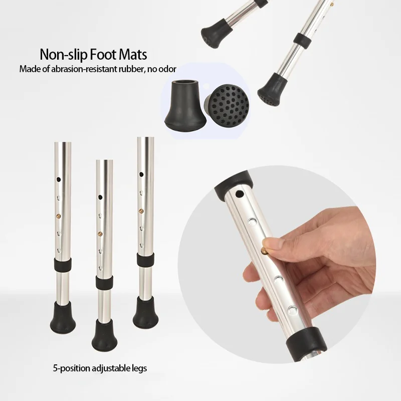 Elderly crutch stool auxiliary portable hiking with seat cane outdoor stand hiking telescopic three-legged crutch stool