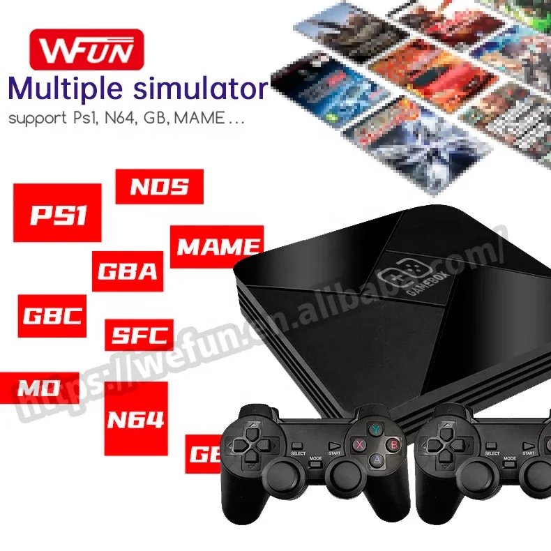  S905L чип Ретро видео juegos consola 4K HD аркадные Wi-Fi Детские 40000 видеоигры с двойным беспроводным