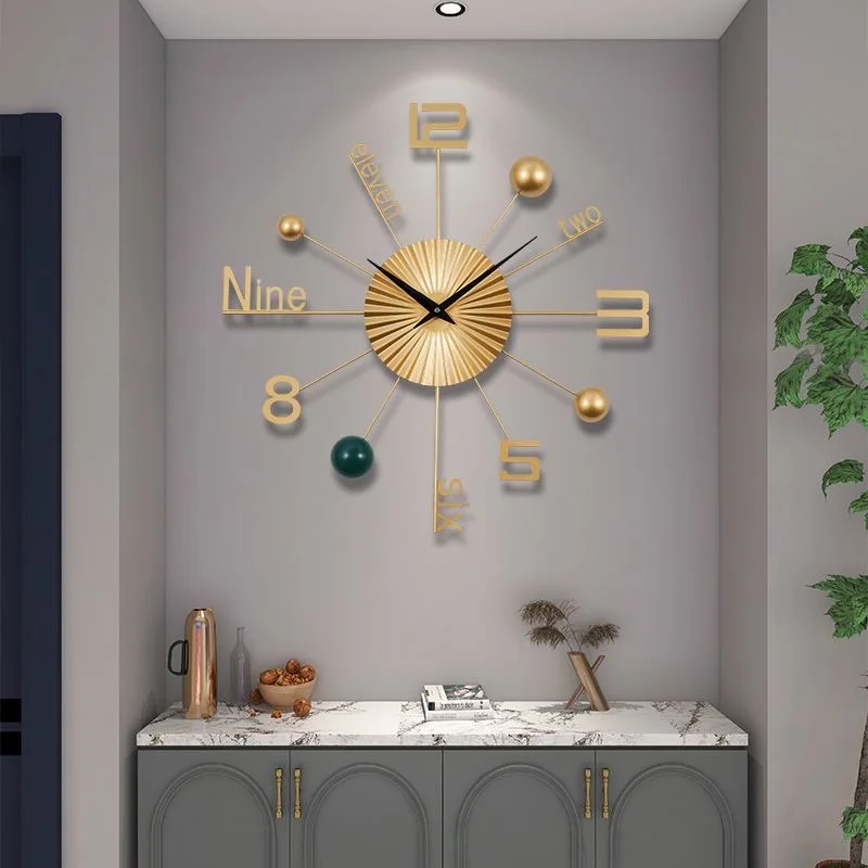 60cm Low Price dropshipping products 2024 metal modern luxury Wall Decoration wall clock for home house decor