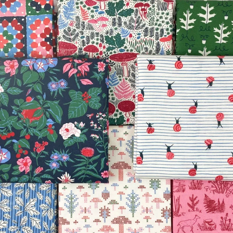 Tropical digital custom designer high quality fat quarter bundles pure 100 cotton floral print summer dress fabric for clothing