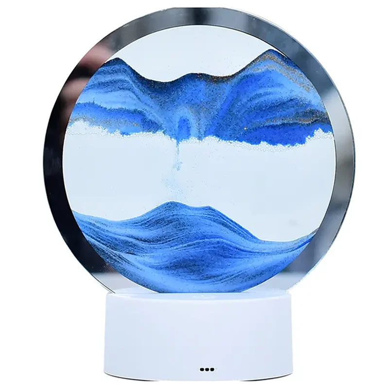 3d Dynamic Moving Sand Picture Quicksand Painting Table Lamp Decorative table lamp Living room lamp