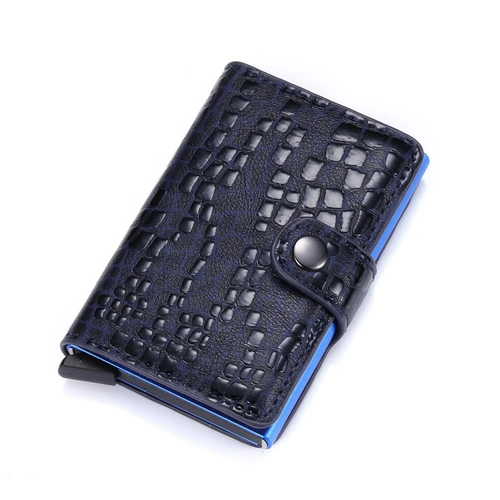 
Оптовая продажа 2020, алюминиевый автоматический выдвижной держатель для карт с логотипом на заказ, кошелек из искусственной кожи, визитница, кошелек для мужчин и женщин 