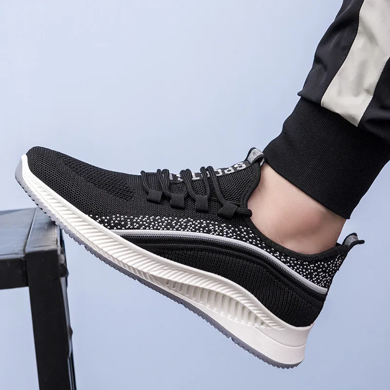 cheap wholesale new fashion black non slip sock low top walking flats shoes wholesale sneakers casual shoe for men