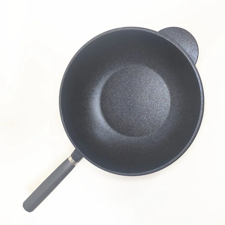 30cm Bakelite handle Induction non stick Cookware cast  aluminium wok