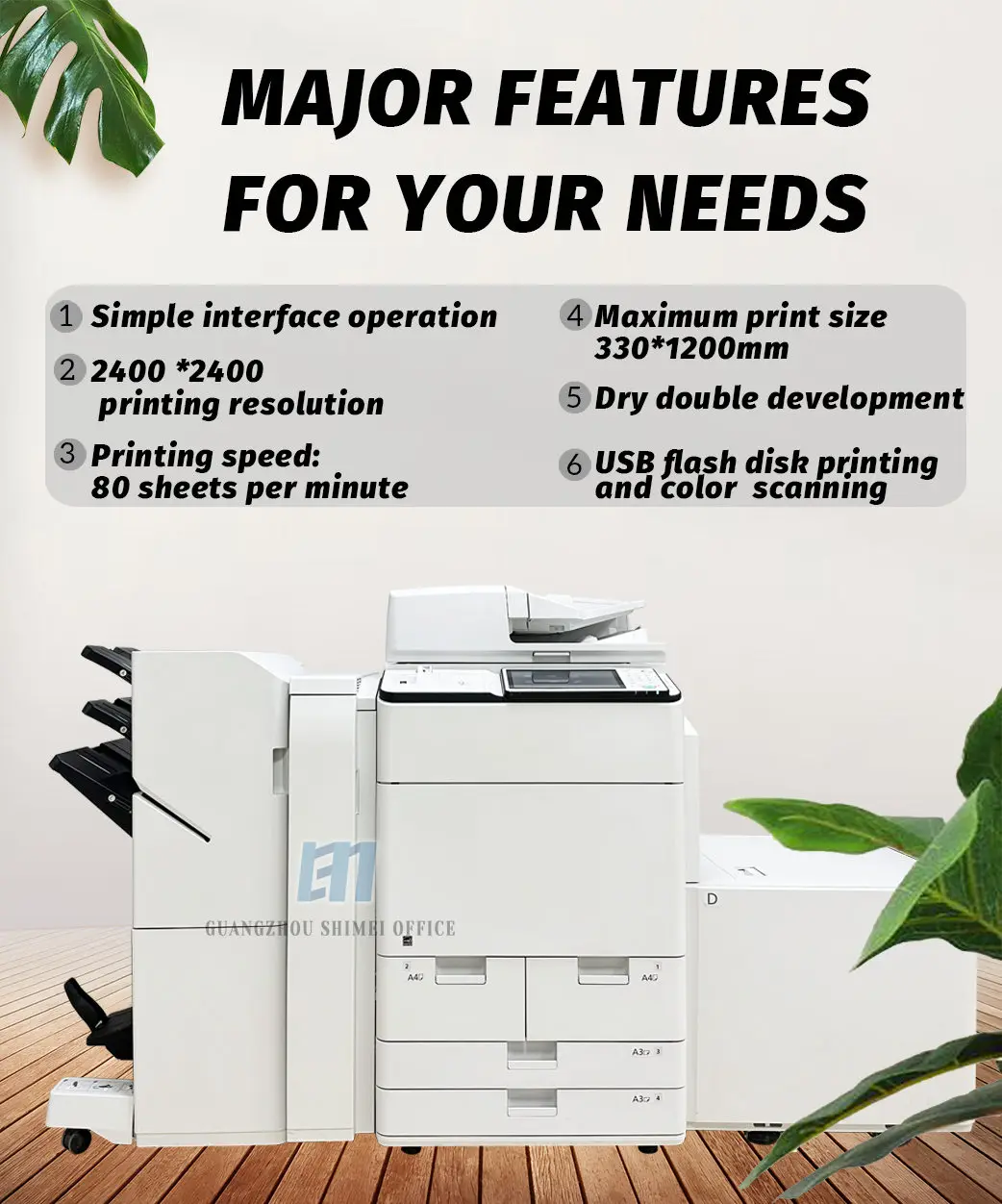 90% Original Used Laser Printer Machine IR-ADV C7580 For Canon Color Laserjet 7580 Printers