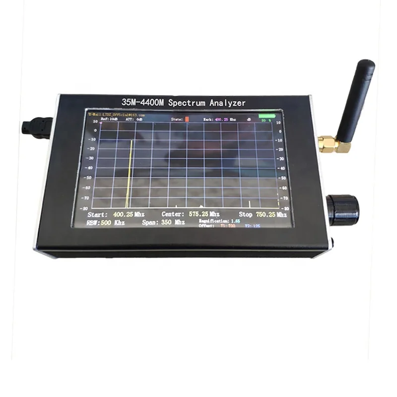 10DB LTDZ 35M-4400M Handheld Simple Spectrum Analyzer Measurement  Interphone Signal 4.3 Inch LCD Handheld Spectrum Analyzer