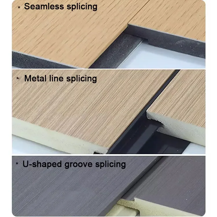 Fire Retardant Bamboo Wood Fiber Integrated Wallboard Home Decorative Board Veneer Wood Interior Decoration
