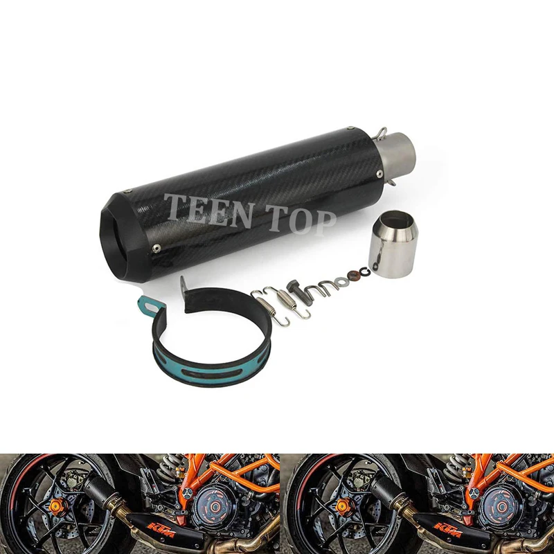 Slip on Carbon fiber Motorcycle Exhaust muffler for sportbike/dirt bike/streebike GP moto exhaust BJ500 DL250 XMAX TMAX500
