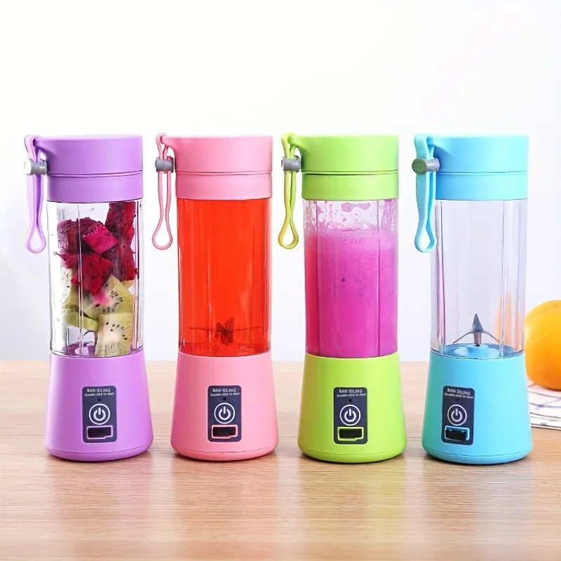 Portable 6 blades Usb Rechargeable Blender cup portable juicer Home Use Fruit Ice Smoothie blender mini juicer blender