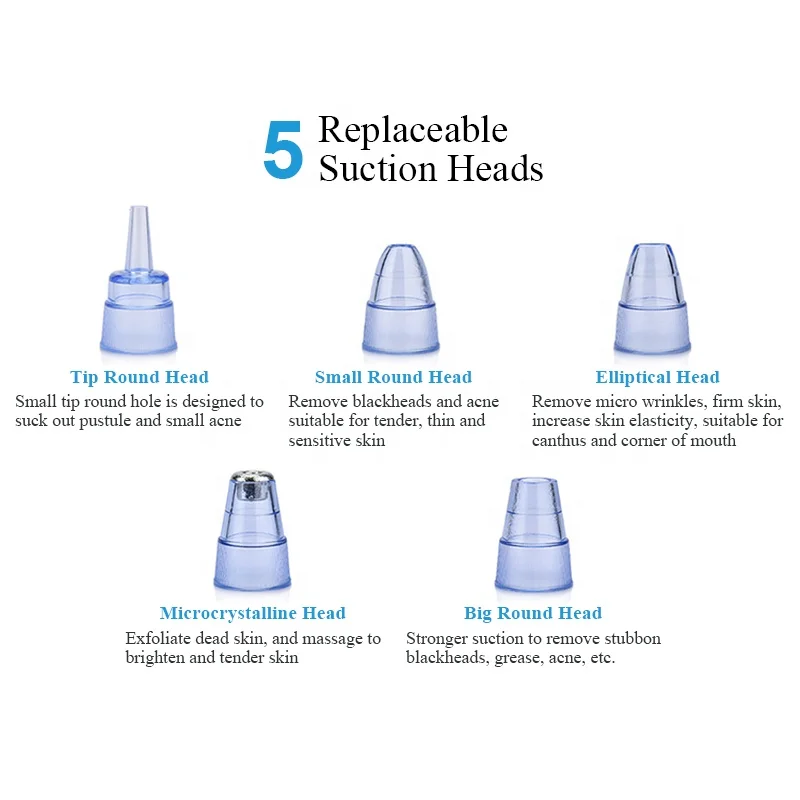 Electric Facial Nose Pores Cleaner Blackhead Vacuum Rechargeable Blackhead Remover Vacuum Pore Cleaner