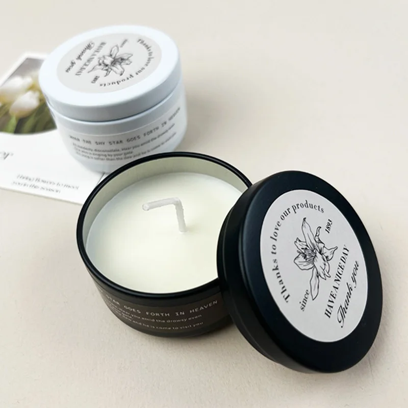 UO Luxury Scented Candles Soy Wax And Fragrance Oils Rose Lavender Essential Oil Massage Spiritual Candles In Tin Can Box