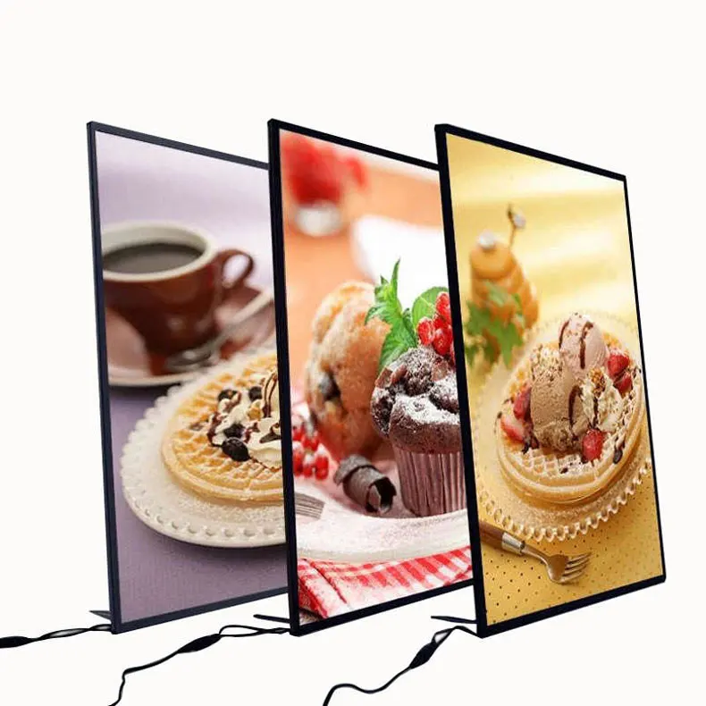 A1 A2 A3 A4 Slim Menu Advertising Light Box Movie Shop Display Snap Frame led Lightbox for Restaurant