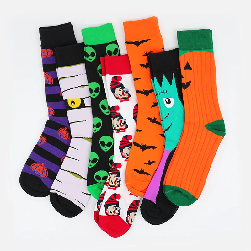 Wholesale Fast Delivery Women Men Cute Knit Happy Socks Fuzzy Funny Halloween Socks for Adults Kids
