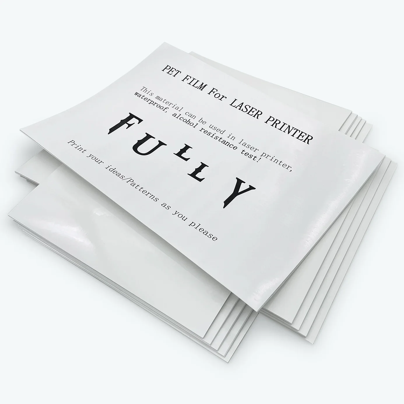 Adhesive Label PET film Wholesale Adhesive A4 Size Raw Material PET film for Laser Printer