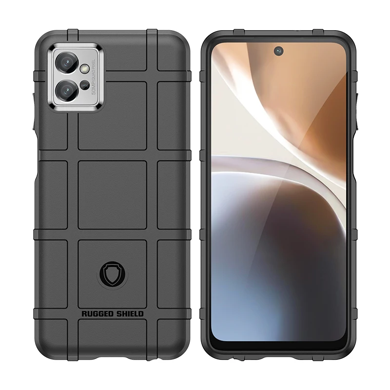 Rugged Shockproof Shield Soft Rubber Armor Case Cover For  Motorola Moto G32
