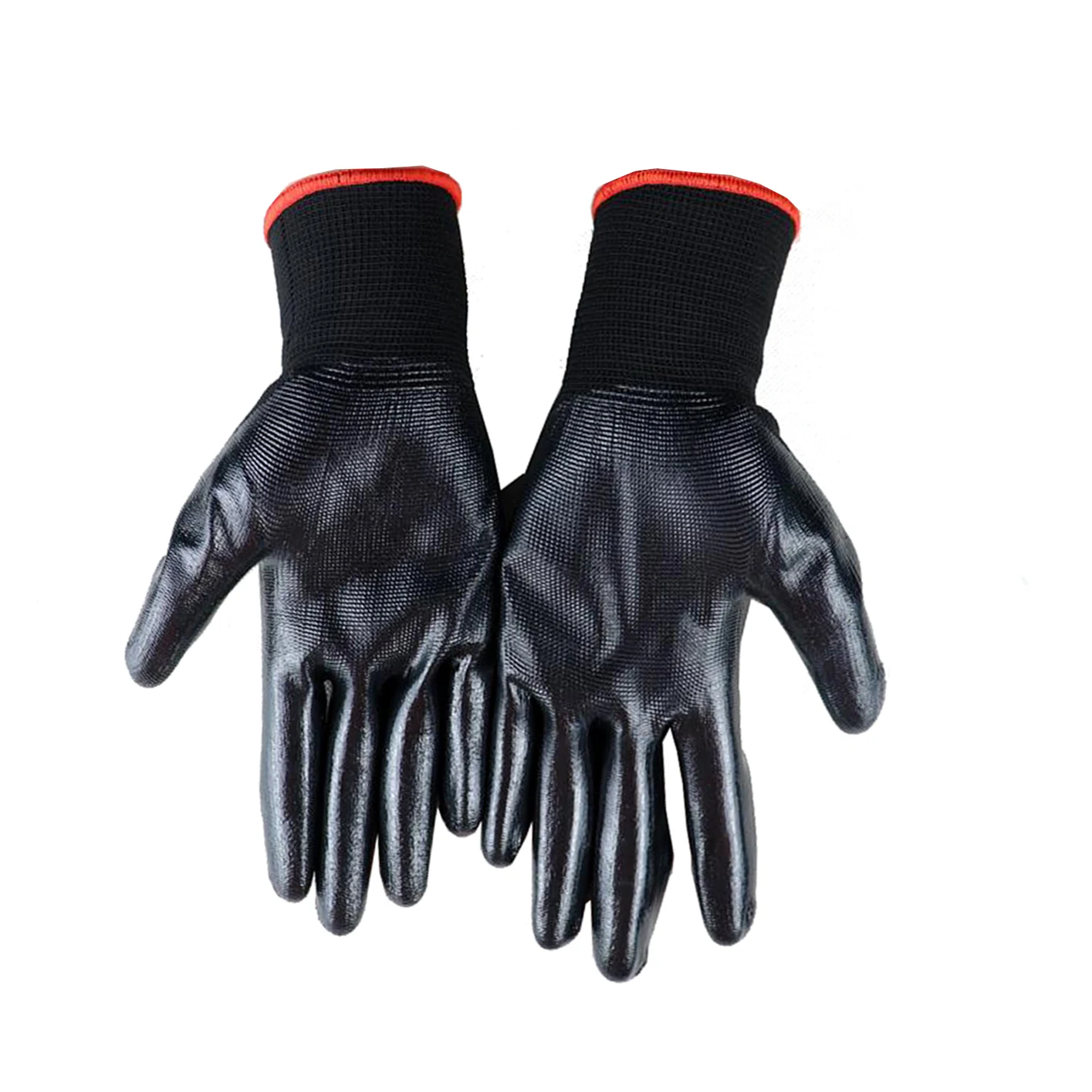 13G Polyester Knit Nitrile Coated Palm Protective Gear Industrial Gardening Construction Safety Working Gloves