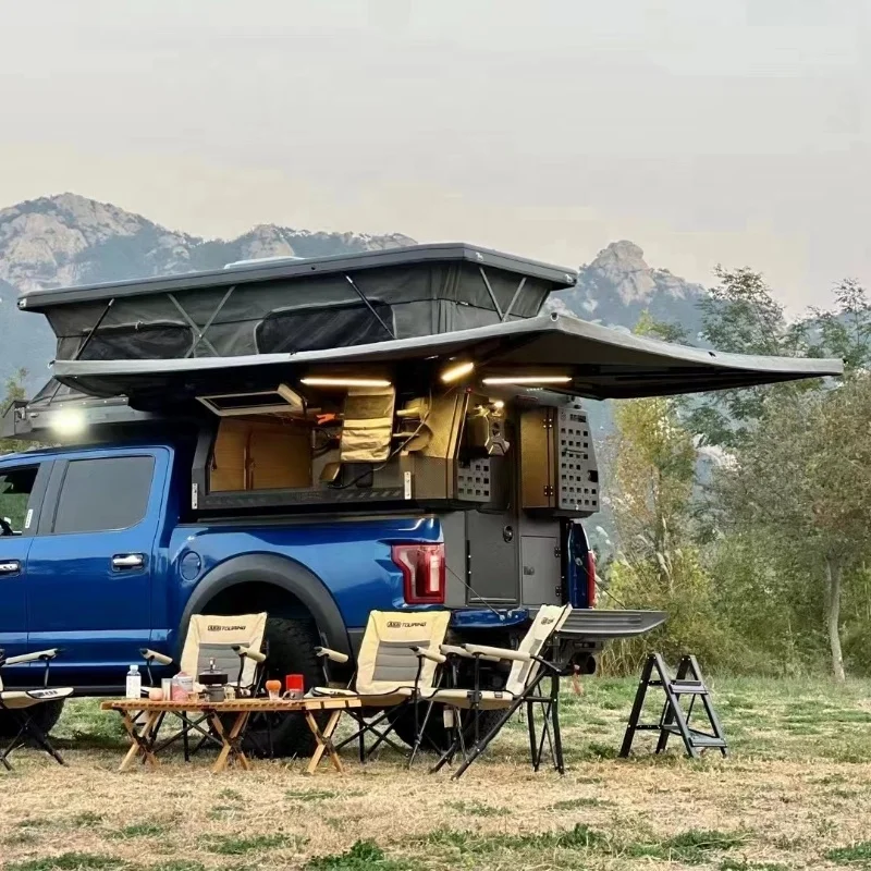 Rongtou для продажи внедорожник 4x4 кемпер грузовик слайд экспедиция бортовой алюминиевый индивидуальный дорожный пикап